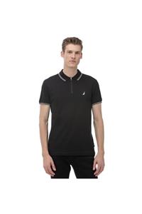 Nautica Nautıca Erkek Slim Fit Siyah Polo