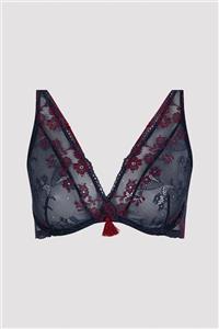 Penti Lacivert Pureness Wire Floral Lace Sütyen