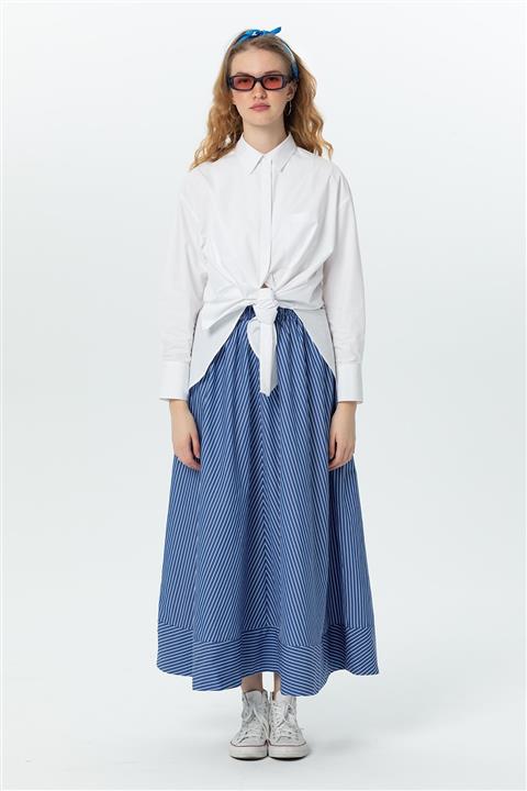 Ui Lole Kadın  Pamuklu Çizgili Etek