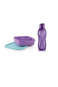 Tupperware Bölmeli Beslenme Kabı 550 Ml Eko Su Şişesi 750 Ml Set