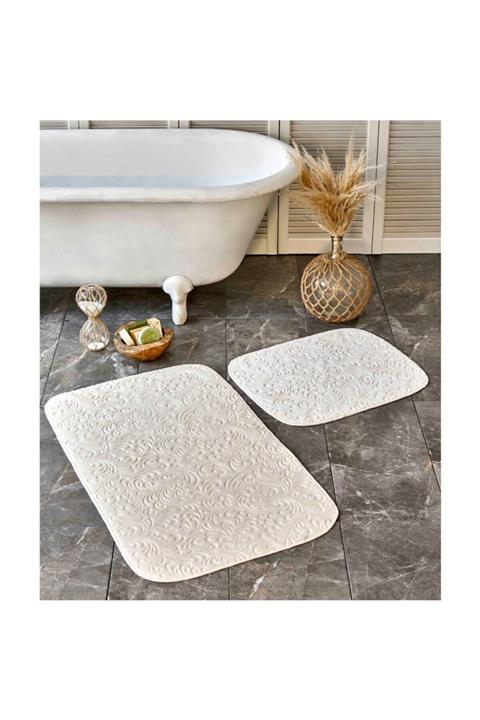 Karaca Home Delora Gül Kurusu 2 Parça Banyo Paspası