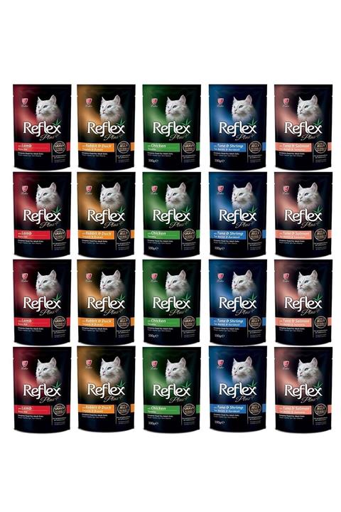 Reflex Plus Karışık Pouch Kedi Maması 100 Gr X 20 Paket