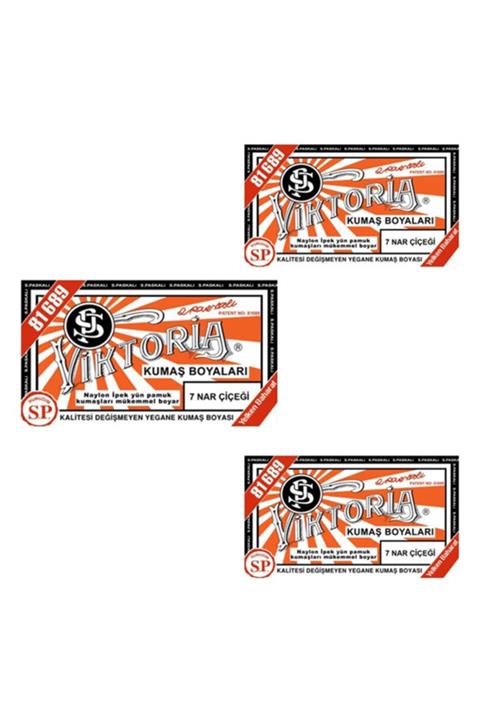 Viktoria Nar Çiçeği Kumaş Boya X 3 Adet