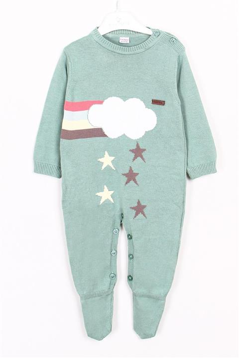 Enisena Yeşil Triko Tulum 3-9 Ay