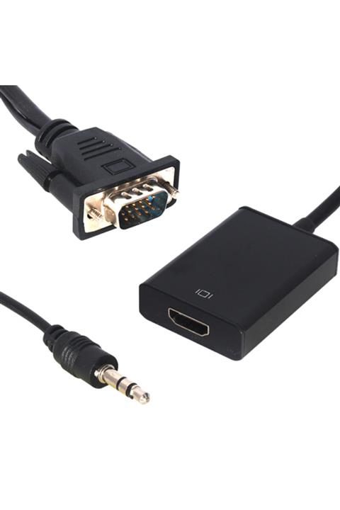 MİRGE Powermaster Pm-18637 Vga Erkek To Hdmı Dişi Dönüştürücü Kablo