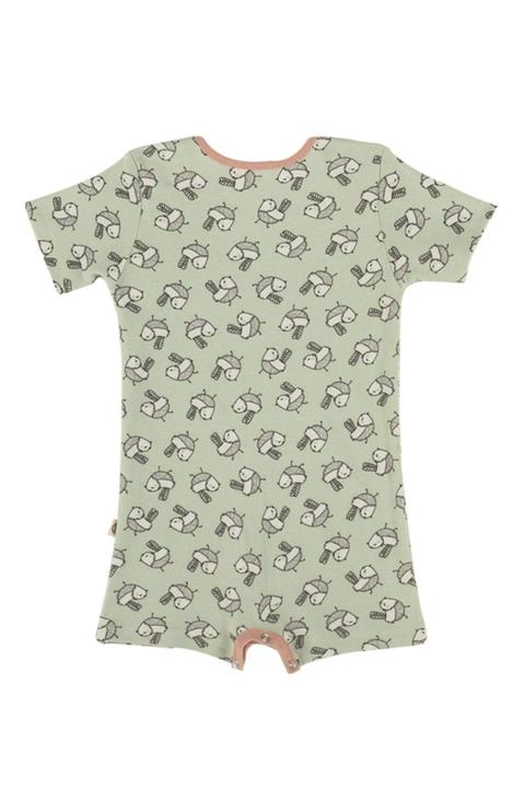 Katia&Bony Bebek Karışık Kuş Desenli Kısa Tulum