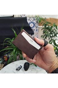 Niki Leather Minimalist Crazy Deri Kartlık, Minimal Küçük Deri Kartlık