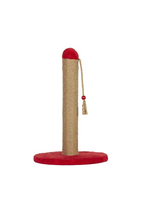 PETSİ Ahşap Direk Kedi Tırmalama 30x50cm Kırmızı