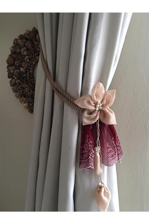 B'Dekor Country Ingiliz Tarz Perde Kol Bağı Fon Perde Bağlama Kolu