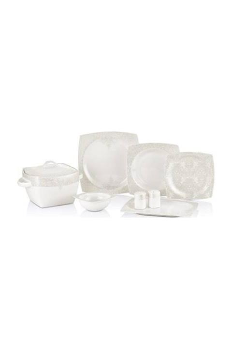 Neva Mentol Esinti 60 Parça Premıum Kare Yemek Takımı