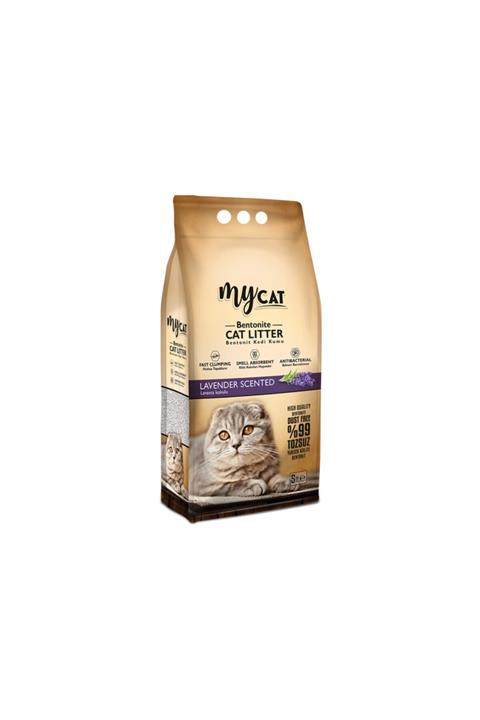 My Cat Lavanta Kokulu Topaklaşan Bentonit Ince Taneli Kedi Kumu 5lt
