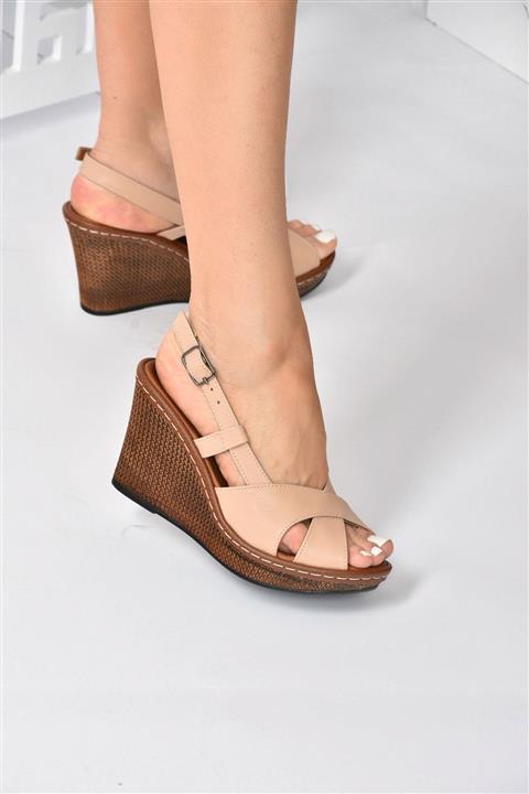 Fox Shoes Kadın Ten Dolgu Topuklu Ayakkabı K674041309