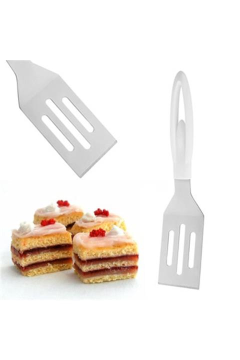 FırsatVar Balerin Tasarım Saplı Metal Delikli Düz Spatula