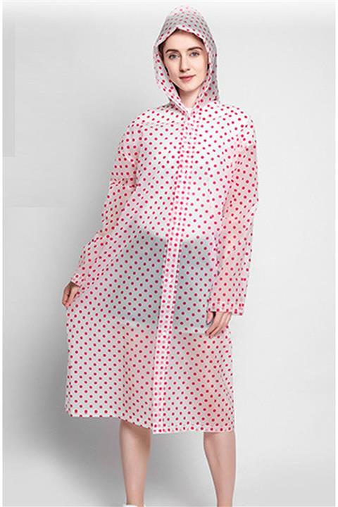 indirimsepeti Kadın Pembe Puantiyeli Yağmurluk