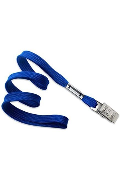 KRAF Mavi Kart Askı İpi Metal Klips 50'lik