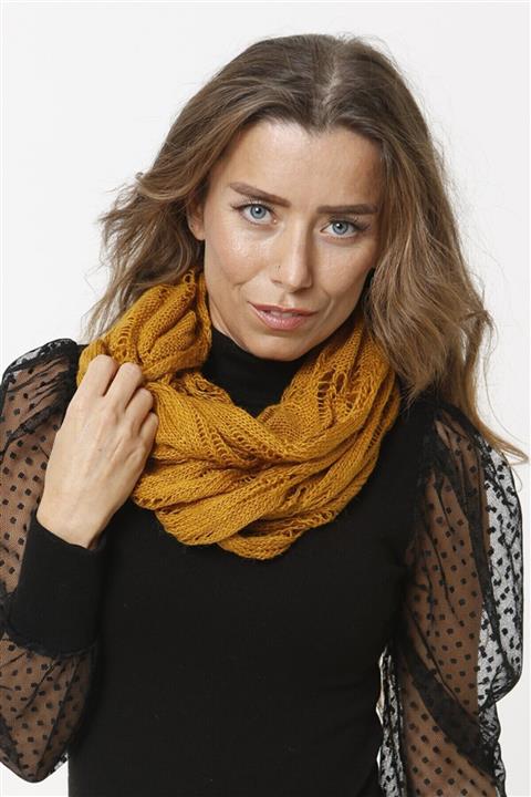 Oppacity Kadın Hardal Triko Boyunluk - Dolama