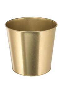 IKEA Galvanizli Çelik Gold Saksı 19 Cm Çiçek Bitki Saksısı Gold Renk 19cm Meridyendukkan