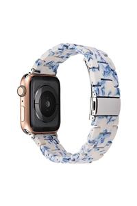 BİPOWER Apple Watch 38-40mm Krd25 Resin Açık Mavi Kordon