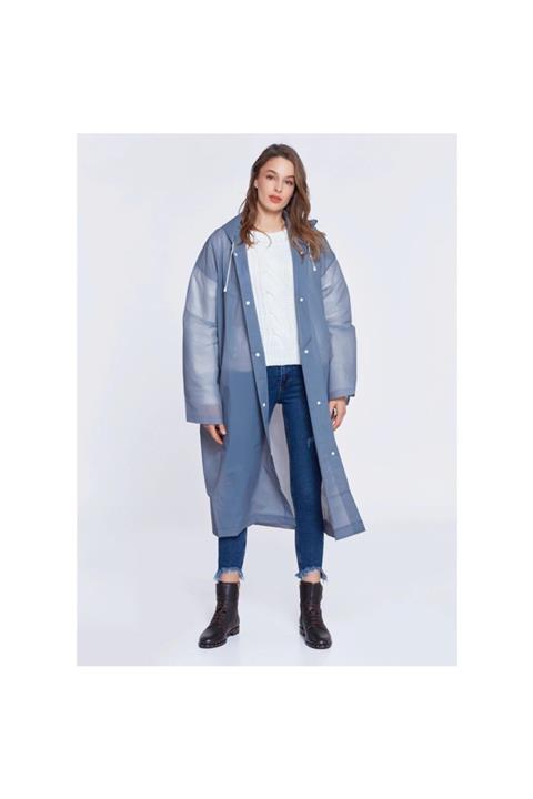 İstocToptan Unisex Gri Yağmurluk