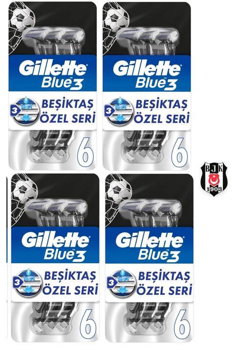 Gillette Blue3 6lı Besiktas Taraftar Paketi X 4 Adet