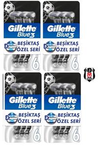 Gillette Blue3 6lı Besiktas Taraftar Paketi X 4 Adet