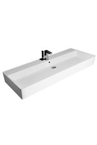 ALVİT Archıtect 45*100 Cm Tezgah Üstü Lavabo Beyaz