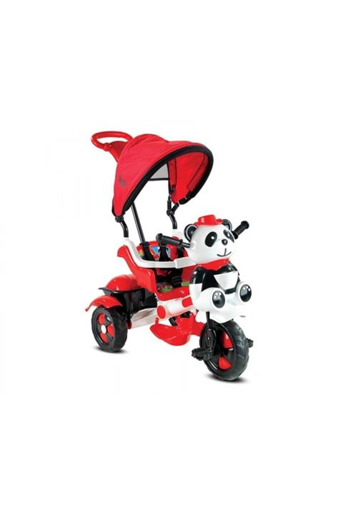 BabyHope Unisex Çocuk Kırmızı Beyaz Little Panda 127 3 Teker Itmeli  Bisikleti