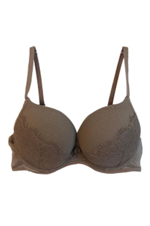 MİSS CLAİRE Kadın 11-549 Balenli Kapli Pus-up Sütyen Vizon 11-549