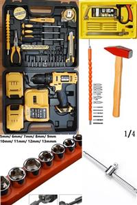 JİMATSU 24 Volt Darbeli Tam Setli 1/4 Tkol+cırcır Testere