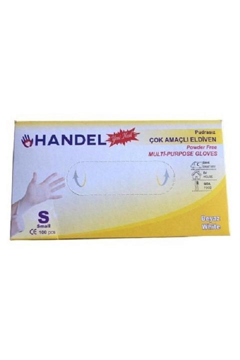 HANDEL Pudrasız Beyaz ''S' Beden Çok Amaçlı Poşet Eldiven 1 Kutu