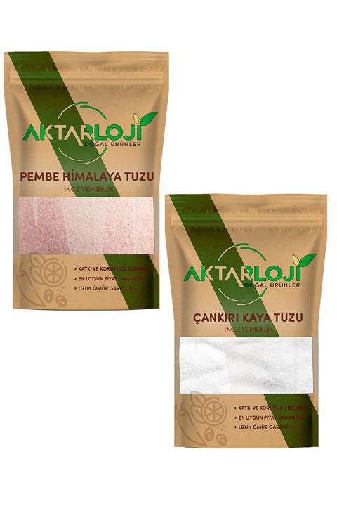 aktarloji 250 Gr Ince Çankırı Kaya Tuzu + 250 Gr Ince Himalaya Tuzu + Kaya Tuzu Sabunu + Himalaya Sabunu