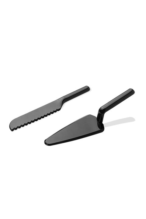 EW's Kitchenware Akrilik Siyah Spatula Bıçak Seti