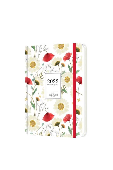 KESKİN COLOR Keskin A5 2022 Haftalık Ajanda Lastikli Sert Kapaklı (831204) Gelincik