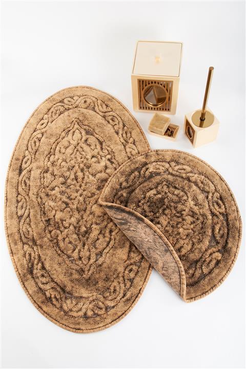 Nazik Home Selina 2 Li Oval Banyo Paspas Set 60 X 100 Cm
