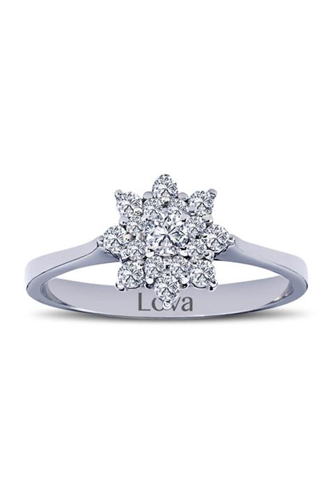 Lova Pırlanta Çiçek Yüzük - 1020222