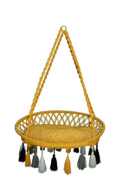 ALTINOLUK HAMAK Sarı Püsküllü Relaks Salıncak