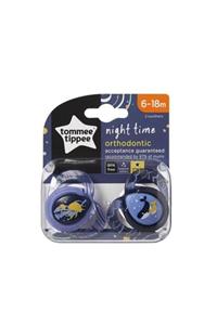 tommee tippee Night Time Ortodontik Gece Emziği 2'li 6-18 Ay