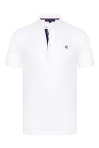 Felix Hardy Regular Fit, Beyaz, Iç Yakası Çizgi Detaylı, Kısa Kollu Polo T-shirt