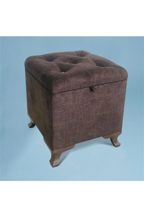 Berrado Lisa Sandıklı Taş Işlemeli Puf Koltuk