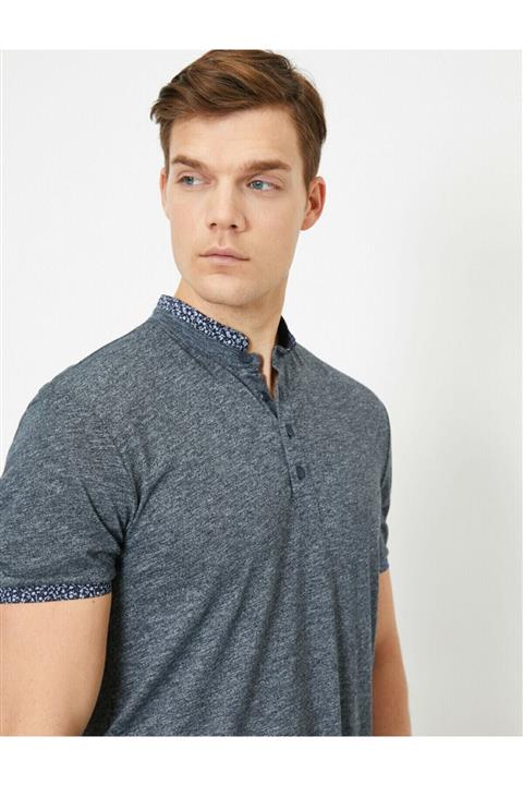 Koton Erkek Lacivert Polo Hakim Yaka T-shirt