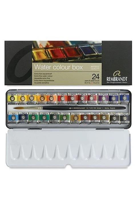Rembrandt 24'lü Metal Kutu Tablet Sulu Boya Rt05838625