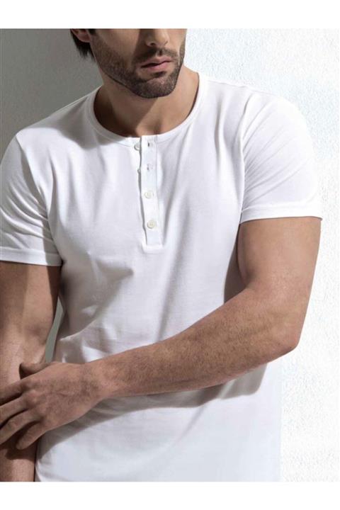 Cacharel 1308 Yarım Kol Düğmeli Erkek T-shirt