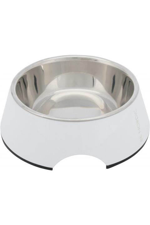 Cambridge Polo Club Trixie Köpek Mama Ve Su Kabı, Melamin/paslanmaz Çelik, 0.4lt/ø17cm, Beyaz