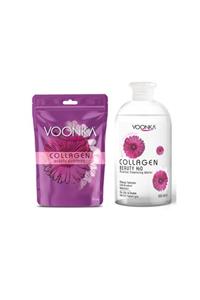 Voonka Hidrolize Kollajen Içeren Takviye Edici Gıda 30 Tablet + Collagen H2o Makyaj Temizleme Suyu 500 ml