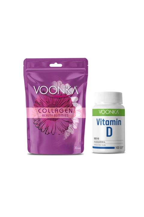 Voonka Collagen Beauty Gummies 30 Çiğnenebilir Tablet D Vitamini Takviyesi 102 Kapsül