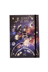 ezolan Tasarım Space Roket Defter Lastikli