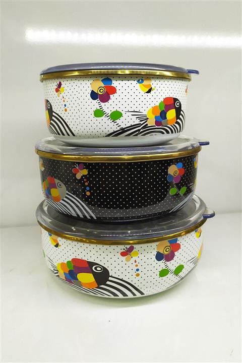 Miss Betty 3’lü Emaye Saklama Kabı 14-16-18cm Yeni Model