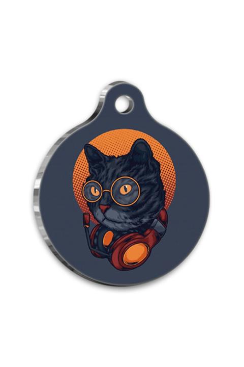 altın pati Tasarım 5 Yuvarlak Kedi Künyesi