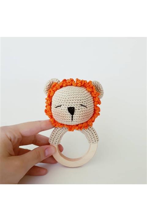 CARMELİNA Amigurumi Organik Örgü Diş Kaşıyıcılı Çıngırak