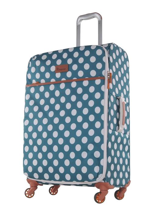 IT LUGGAGE Orta Boy Kumaş Valiz Puantiyeli Yeşil 2263